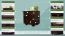 Nachtkommode Kiefer massiv Vollholz Nussfarben 002 - Abmessung 43 x 43 x 33 cm (H x B x T)