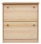 Schuhschrank Schuhkommode Holz massiv, Farbe: Natur 80x72x30 cm, für Garderobe, Vorzimmer, Flur