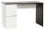 Jugendzimmer - Schreibtisch Marincho 73, Farbe: Weiß / Schwarz - Abmessungen: 75 x 120 x 60 cm (H x B x T)