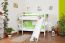 Kinderbett Etagenbett Moritz Buche Vollholz massiv weiß lackiert mit Rutsche inkl. Rollrost - 90 x 200 cm, teilbar