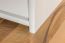 Schuhkommode Schuhschrank Kiefer Holz massiv, Farbe: Weiß 80x72x40 cm, Massivholz Schuhschrank