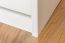 Schuhkommode Schuhschrank Kiefer Holz massiv, Farbe: Weiß 98x72x30 cm, Massivholz Schuhschrank