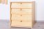 Schuhkommode Schuhschrank Kiefer Holz massiv, Farbe: Natur 80x72x40 cm, Massivholz Schuhschrank