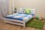 Kinderbett / Jugendbett Kiefer Vollholz massiv weiß lackiert A24, inkl. Lattenrost - Abmessung 140 x 200 cm 