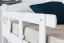 Stockbett für Erwachsene "Easy Premium Line" K13/n inkl. 2 Schubladen und 2 Abdeckblenden, Kopf- und Fußteil gerundet, Buche Vollholz massiv Weiß - 90 x 200 cm (B x L), teilbar