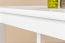 Massivholz Tisch 50x100 cm Kiefer, Farbe: Weiß