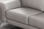 Echtleder Premium Couch Milano, 3-Sitz Sofa, Farbe: Grigio-hellgrau