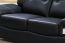 Echtleder Premium Couch Napoli, Set (2-und 3-Sitz Sofa), Farbe: Onyx-Schwarz