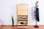 Schuhschrank Kiefer Holz massiv, Farbe: Natur 150x72x30 cm