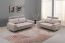 Echtleder Premium Couch Veneto, 2-Sitz Sofa, Farbe: Ecru-beige