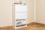 Schuhschrank Schuhkommode Holz massiv, Farbe: Weiß 115x72x30 cm, für Garderobe, Vorzimmer, Flur