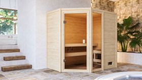 Sauna "Birger" mit bronzierter Tür - Farbe: Natur - 196 x 146 x 187 cm (B x T x H)