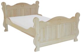 Doppelbett / Gästebett Kiefer massiv Vollholz natur 91, inkl. Lattenrost – Abmessung 160 x 200 cm