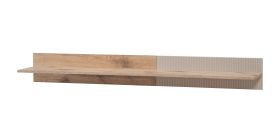 Wandregal | Farbe: Eiche Viking / Kaschmir | 1 Ablagefläche | Maße: 160 x 25 x 20 cm | Modernes Design | für Wohnzimmer