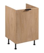 Spülenunterschrank | 1 Schublade | Farbe: Eiche Puccini | inkl. Abfallsortierbehälter 2 x 15 Liter | Soft-Close Funktion | 60 x 52 x 87 cm | verstellbare Beine