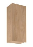 Küchenhängeschrank | 1 Drehtür | Farbe: Eiche Puccini | Soft-Close Funktion | 3 Fächer | 45 x 32 x 100 cm | schmal | Türanschlag: Rechts