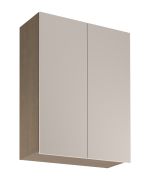 Küchenhängeschrank | 2 Drehtüren | Farbe: Eiche Baltic Storm / Beige | Soft-Close Funktion | 3 Fächer | 80 x 32 x 100 cm | hochwertig Verarbeitet