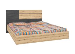 Doppelbett | Artisan / Kiefer | Apuseni 02 | 160 x 200 cm | 2 Schubladen | 2 Fächer | inkl. Lattenrost | hoher Schlafkomfort | dekoratives Kopfteil