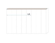 Oberer Rahmen für Drehtürenschrank / Kleiderschrank Neiafu und Anbaumodule, Farbe: Kaschmir, Breite: 227 cm
