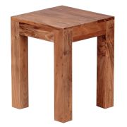 Quadratischer Beistelltisch aus Akazie Massivholz, Farbe: Akazie - Abmessungen: 45 x 35 x 35 cm (H x B x T), gefertigt in Handarbeit