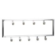 Wandgarderobe, Farbe: Silber - Abmessungen: 20 x 50 x 4 cm (H x B x T)