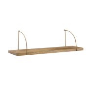 Wandregal aus Mango Massivholz, Farbe: Mango - Abmessungen: 25 x 80 x 22 cm (H x B x T)