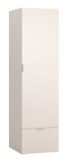 Kleiderschrank / Drehtürenschrank | 1 Schublade | 1 Kleiderstange | Farbe: Beige | Griffe: Beige | Maße: 58 x 57 x 206 cm | Soft-Close-Funktion