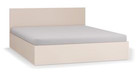 Doppelbett | Farbe: Beige | Liegefläche: 160 x 200 cm | inkl. Lift up Lattenrost | Gästebett | Bettkasten für Bettwäsche | für Schlafzimmer