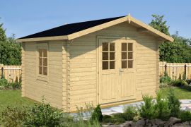 Gartenhaus Freikofel inkl. Fußboden - 28 mm Blockbohlenhaus, Grundfläche: 9,2 m², Satteldach