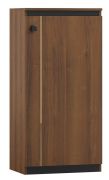 Kommode Mojokerto 17, Farbe: Walnuss / Schwarz - Abmessungen: 121 x 60 x 39 cm (H x B x T)