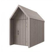 Gartenhaus im skandinavischen Design | Außenmaße: 162,4 x 207,7 cm | Grau-Beige | Grundfläche: 4,50 m² | Satteldach | Fichtenholz | Malmö 09