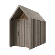 Gartenhütte im skandinavischen Design | Dreieckfenster | Außenmaße: 162,4 x 285,7 cm | Grau-Beige | Grundfläche: 4,64 m² | Satteldach | Malmö 16