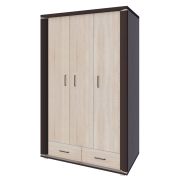 Drehtürenschrank / Kleiderschrank Aitape 30, Farbe: Sonoma Eiche dunkel / Sonoma Eiche hell - Abmessungen: 188 x 120 x 55 cm (H x B x T)