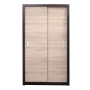 Schiebetürenschrank / Kleiderschrank Sepatan 07, Farbe: Wenge / Sonoma Eiche - Abmessungen: 210 x 150 x 60 cm (H x B x T)