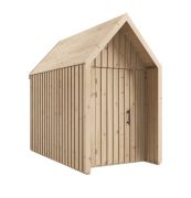 Gartenhütte aus massiver Fichte | Naturbelassen | Grundfläche: 4,64 m² | Skandinavischer Style | Satteldach | Außenmaße: 162,4 x 285,7 cm | Malmö 29