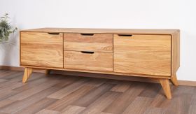 Kommode Timaru 17 Wildeiche massiv geölt - Abmessungen: 48 x 134 x 40 cm (H x B x T)