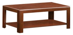 Couchtisch Premium 01, Farbe: rote Walnuss - 120 x 46 x 60 cm (B x H x T)
