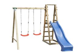 Kinderschaukel mit Rutsche