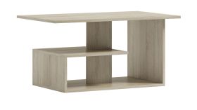 Couchtisch in modernem Design, 50 x 100 x 60 cm, 1 Ablagefach, in Eiche Sonoma, Sofatisch, viel Ablagefläche, stabile Konstruktion