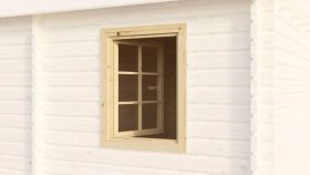 Einzelfenster für 34 mm Gartenhäuser, Maße: 945 x 725 mm, Fensteranschlag rechts
