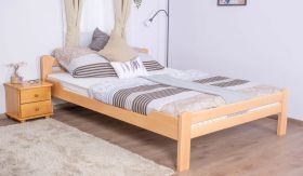 Doppelbett "Easy Premium Line" K4 in Überlänge, 160 x 220 cm Buche Vollholz massiv Natur