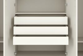 Schubladen für Kleiderschrank Edegem 01 | 3 Stück | Farbe: Kaschmir