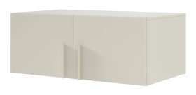 Aufsatz für Kleiderschrank Edegem 03 | ABS-Kanten | Farbe: Kaschmir | 100 x 61 x 40 cm | 2 Türen | 1 großes Fach