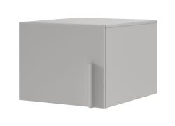 Aufsatz für eintürigen Schrank Edegem 05 | 50 x 61 x 40 cm | Farbe: Platingrau | ABS-Kanten | 1 Tür | 1 Fach