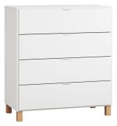 Kommode Invernada 07, Farbe: Weiß - Abmessungen: 100 x 90 x 47 cm (H x B x T)
