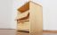 Schuhschrank Schuhkommode Holz massiv, Farbe: Natur 62x62x40 cm, für Garderobe, Vorzimmer, Flur