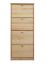 Massivholz-Schuhschrank, Farbe: Natur 150x58x30 cm