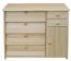Schuhschrank Schuhkommode Holz massiv, Farbe: Natur 80x90x40 cm, für Garderobe, Vorzimmer, Flur