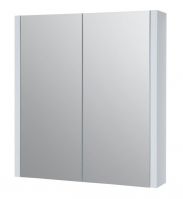 Bad - Spiegelschrank Bidar 01, Farbe: Weiß glänzend – 65 x 60 x 12 cm (H x B x T)