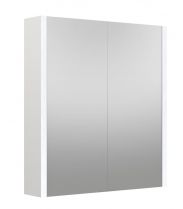 Badezimmer - Spiegelschrank Malegaon 01, Farbe: Weiß matt – Abmessungen: 65 x 58 x 12 cm (H x B x T)